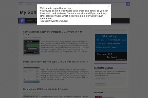 Site using WP Welcome Message plugin