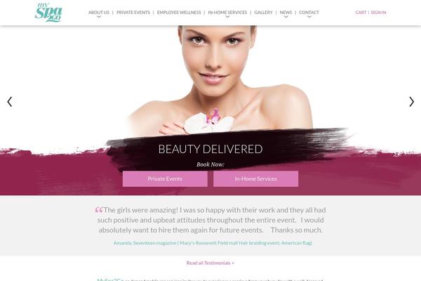 Spa theme site design template sample
