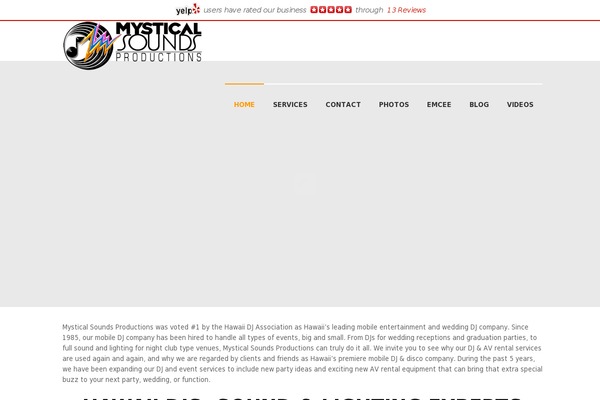 mysticalsoundsproduction.com site used Zelos