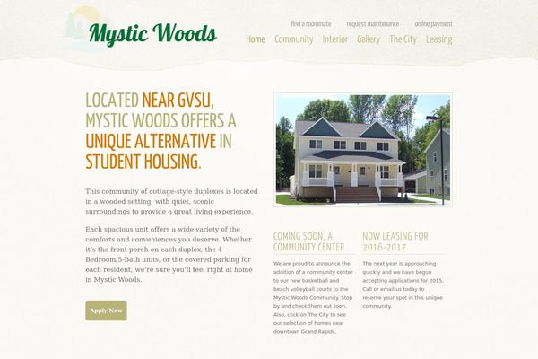 mysticwoodscommunity.com site used Caffeinated