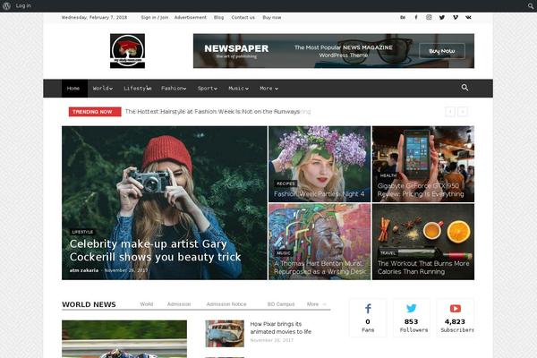 Truemag theme site design template sample