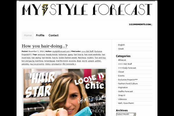 mystyleforecast.com site used Clean Home