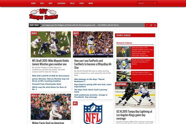 Gameday theme site design template sample