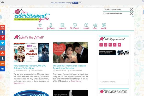 entertainment WordPress theme, websites list used entertainment theme entertainment theme websites examples