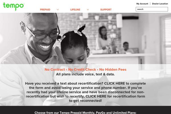 Tempo theme site design template sample