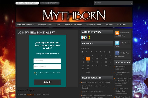 mythbornbook.com site used Activity