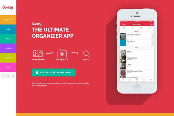 mythingsapp.com site used Sortly
