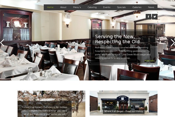 Forked theme site design template sample
