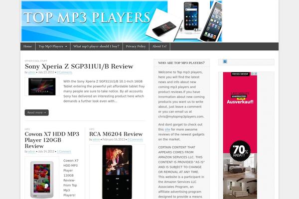 Magazine Basic theme site design template sample