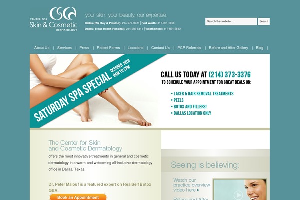Skincare theme site design template sample