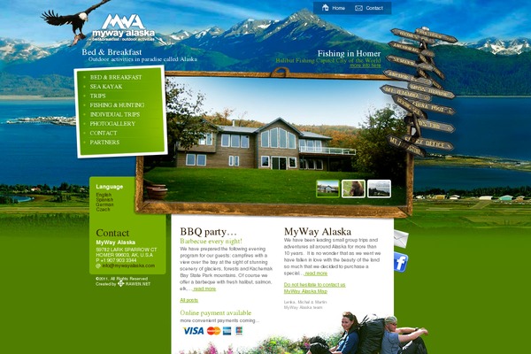 Myway theme site design template sample
