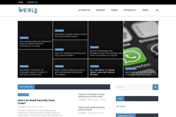 Gloria theme site design template sample