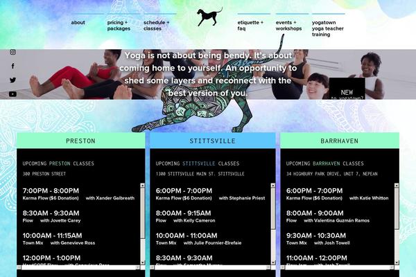 myyogatown.com site used Yogatown
