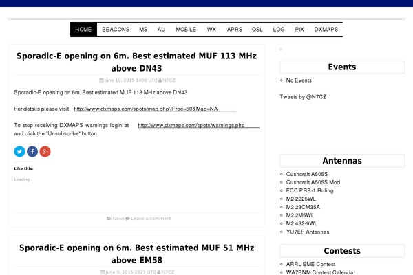 Site using Adif-log-search-widget plugin