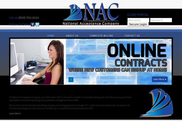 Nac theme site design template sample