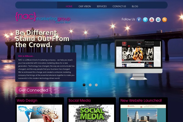 Nac theme site design template sample