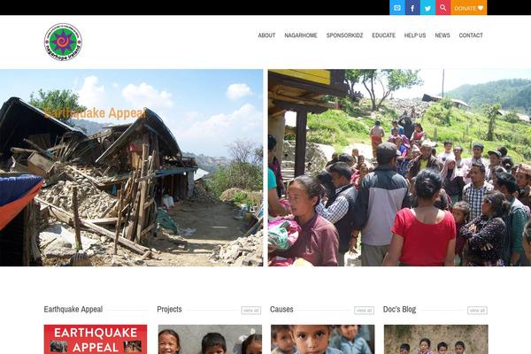 Charitas theme site design template sample