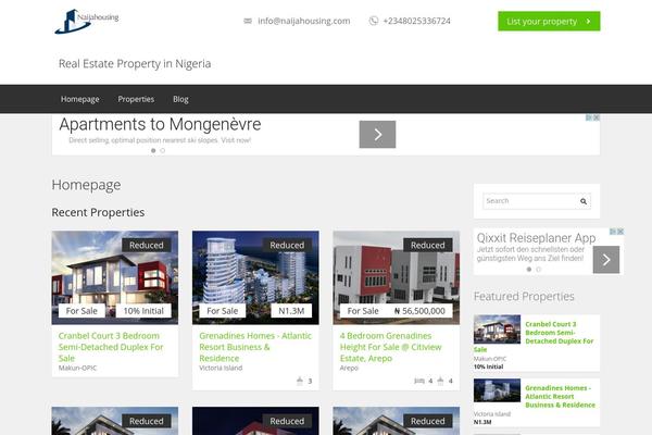 Site using Essential-real-estate plugin