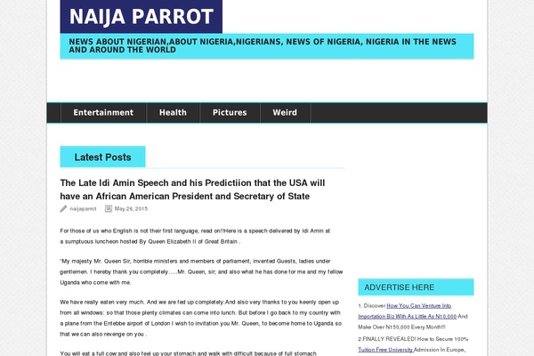 Site using Floating Adsense Bar plugin