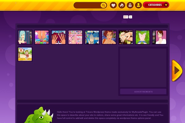 Tricera theme site design template sample