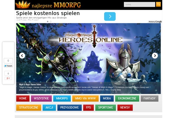 najlepszemmorpg.pl site used GameZone