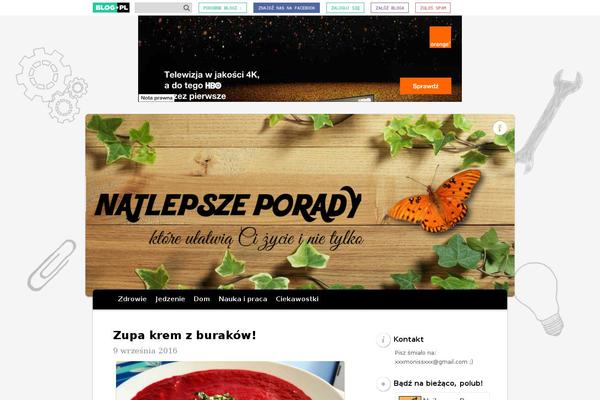 najlepszeporady.blog.pl site used Onet-motyw