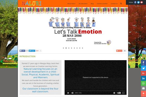 Infinite theme site design template sample