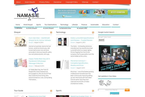 MesoColumn theme site design template sample