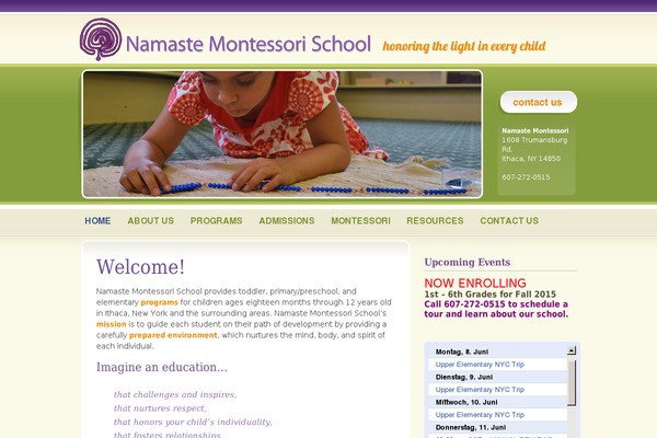 Namaste theme site design template sample