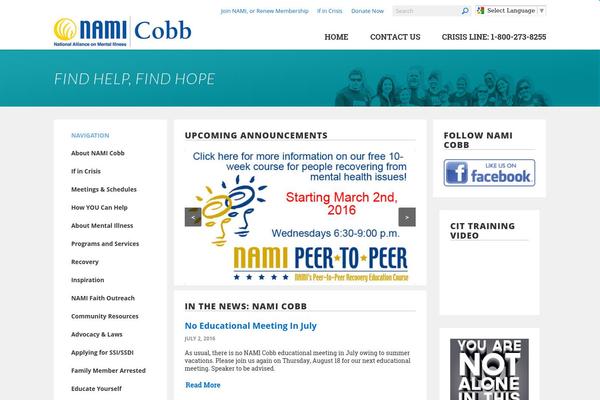 namicobb.org site used Namieasysite