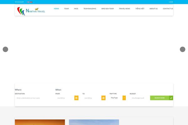 Travelo theme site design template sample