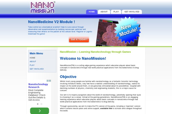 nanomission.org site used Joomla