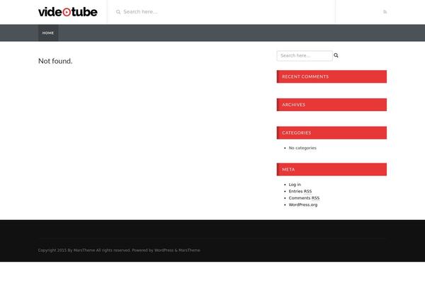 VideoTube theme site design template sample