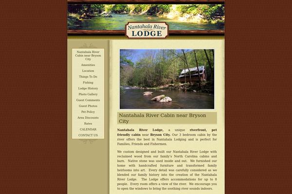 Cabin theme site design template sample