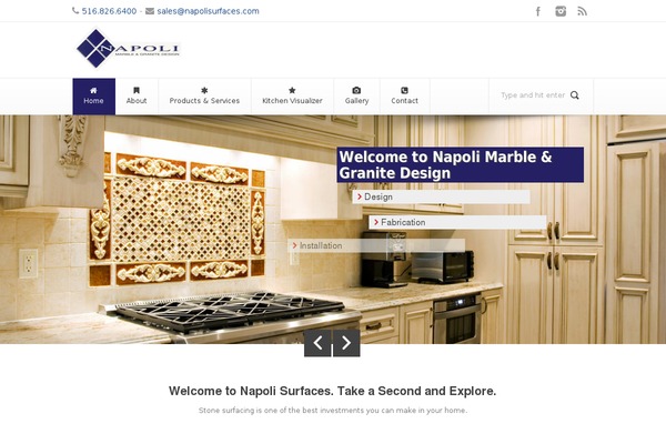 napolisurfaces.com site used Metropolis