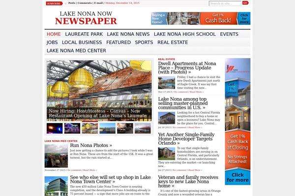Advance Newspaper theme site design template sample