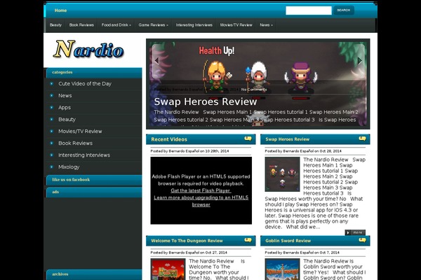 eGamer theme site design template sample