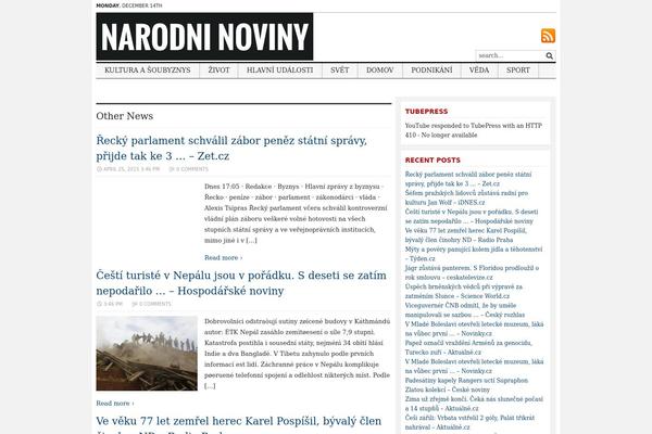 Tribune theme site design template sample