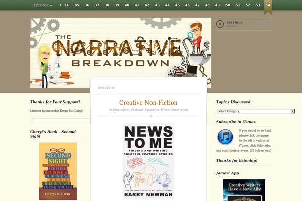 narrativebreakdown.com site used Chapters