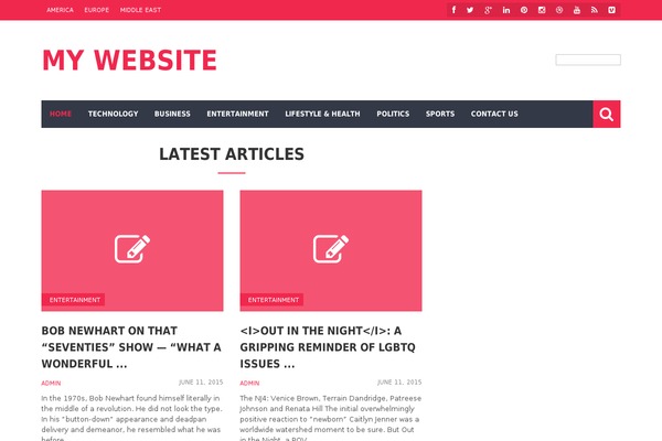 Storm theme site design template sample