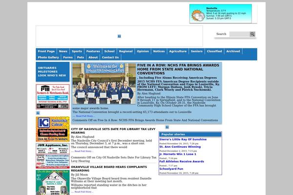 Periodico theme site design template sample