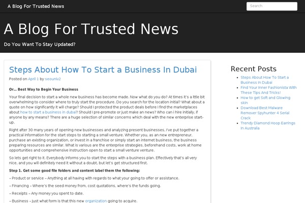 Flint theme site design template sample