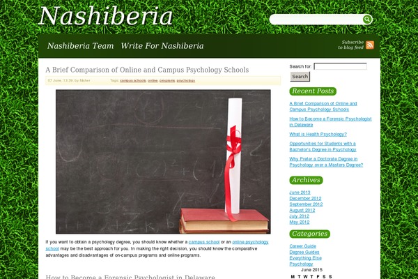Greenblog theme site design template sample
