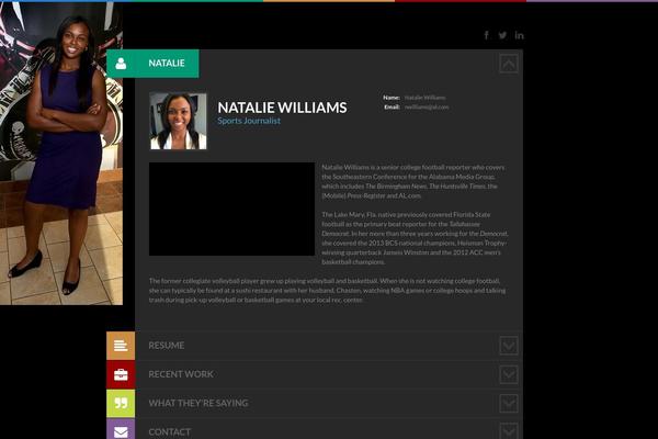 Cv theme site design template sample