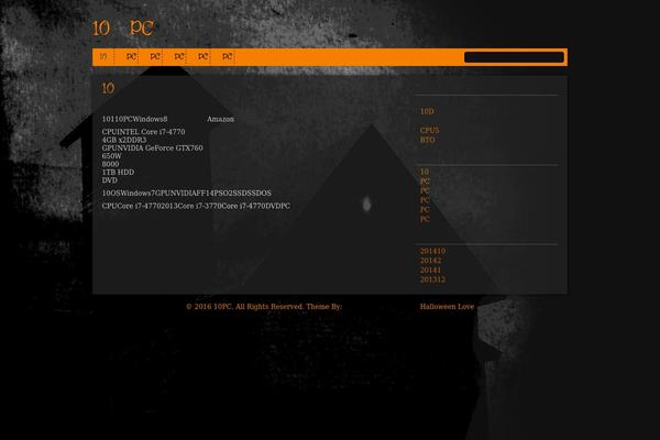 Haunted-house theme site design template sample