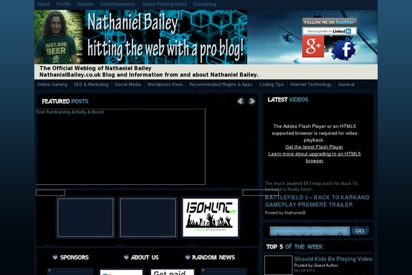 Gamezine theme site design template sample