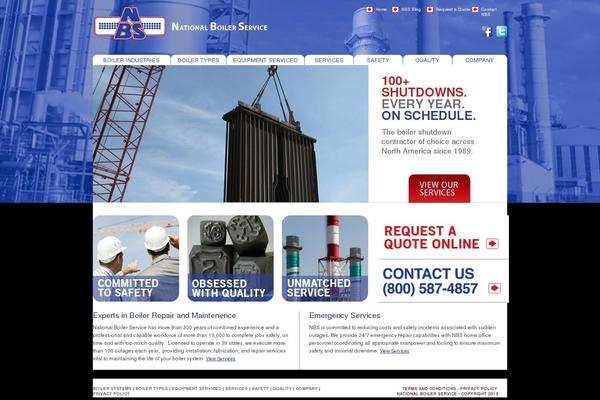 Industrial theme site design template sample