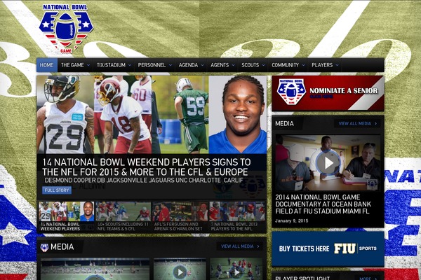 nationalbowl.org site used Edgy