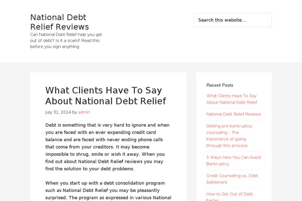 nationaldebtreliefreviews.com site used Nationaldebtrelief