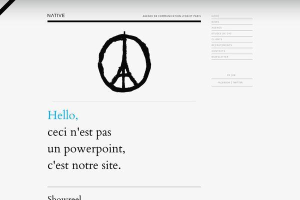 Native theme site design template sample
